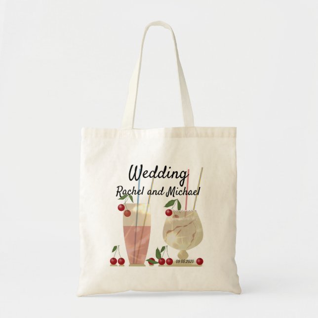 Bolsa Tote Saco de casamento, casamento (Frente)