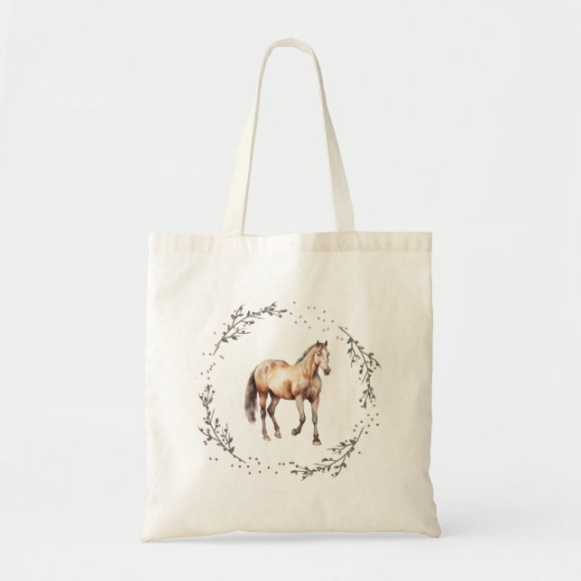 Bolsa Tote Saco de Cavalos Fofos (Frente)