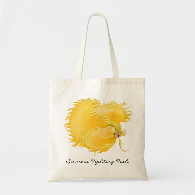 Bolsa Tote Saco de combate Siamese de Betta dos peixes (Frente)