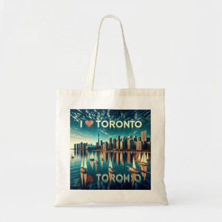 Bolsa Tote Saco de Compras Amor por Toronto no Céu