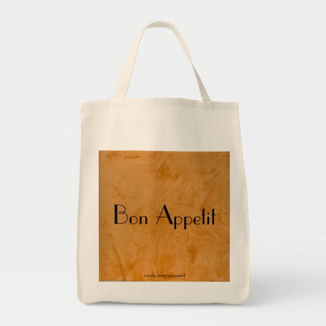 Bolsa Tote Saco de Compras Bon Appetit 2.0 Laranja Toscana (Frente)
