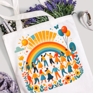 Bolsa Tote Saco de Compras Celebração das Crianças Unidade Ar