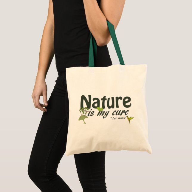 Bolsa Tote Saco de Compras com a Citação A Natureza é Minha C (Frente (produto))