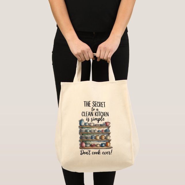 Bolsa Tote Saco de Compras com Citação Engraçada (Frente (produto))