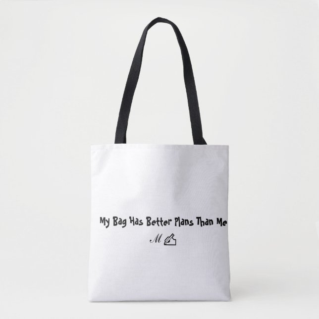 Bolsa Tote Saco de compras com citação engraçada e estética (Frente)
