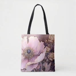 Bolsa Tote Saco de compras com estampa floral em cores pastéi