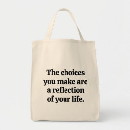 Bolsa Tote Saco de Compras com Frases de Escolha