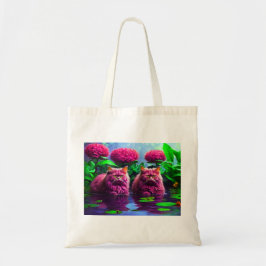 Bolsa Tote Saco de Compras com Ilustração de Gato