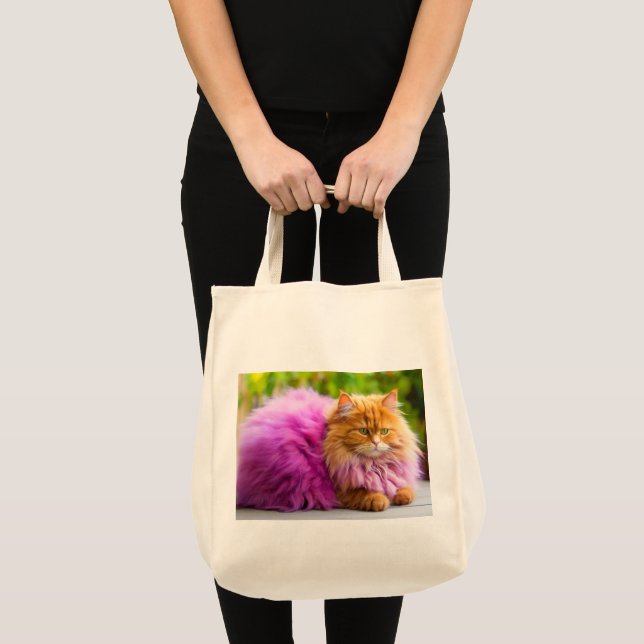 Bolsa Tote Saco de Compras com Ilustração de Gato (Frente (produto))