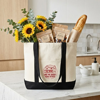 Bolsa Tote Saco de Compras com Logotipo do Nome do Corretor d