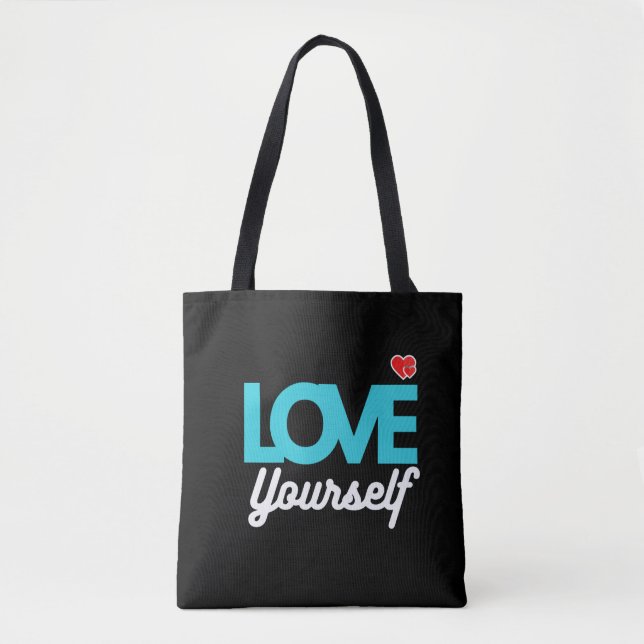 Bolsa Tote Saco de Compras com Mensagem Positiva – Saco de Pr (Frente)