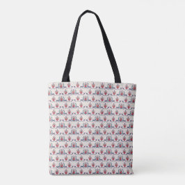 Bolsa Tote Saco de Compras com Padrão Floral Folclórico Húnga