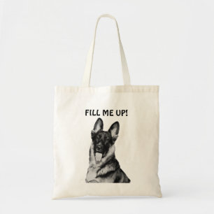 Bolsa Tote Saco de compras com retrato do german shepherd