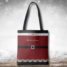 Saco de Compras com Roupa de Natal do Papai Noel d