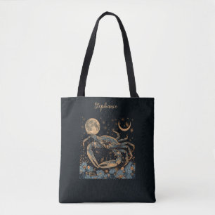 Bolsa Tote Saco de compras com signo do zodíaco Câncer