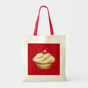 Bolsa Tote Saco de Compras Cupcake Cereja