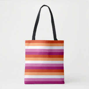 Bolsa Tote Saco de Compras da Bandeira Lésbica