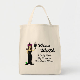 Bolsa Tote Saco de compras da bruxa do vinho