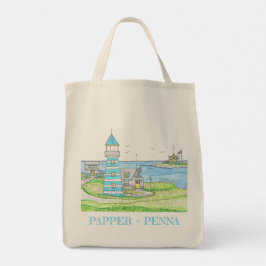 Bolsa Tote Saco de Compras da Vida na Praia