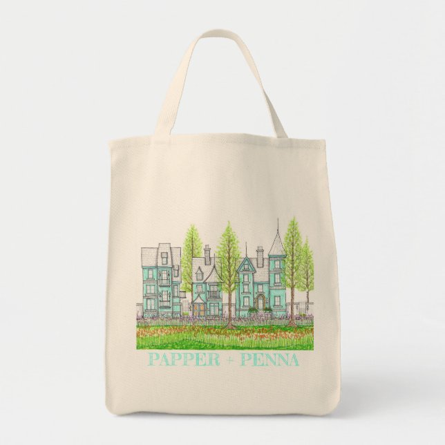 Bolsa Tote Saco de Compras da Vida Urbana (Frente)