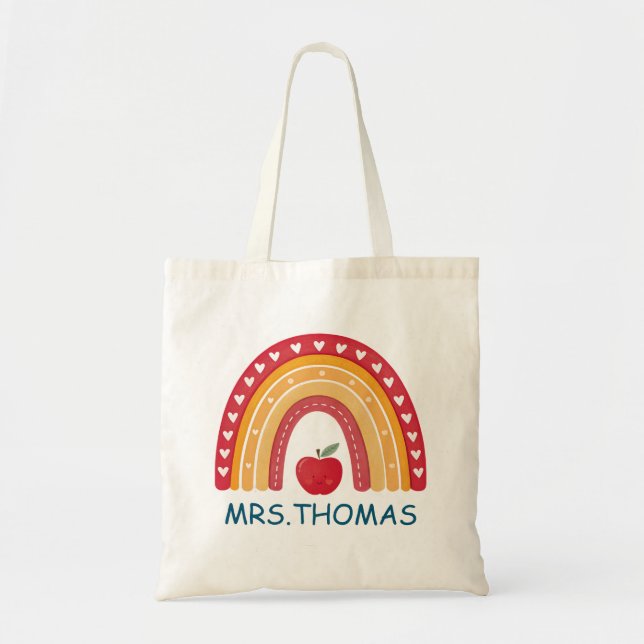 Bolsa Tote Saco de Compras de Agradecimento ao Professor – Ar (Frente)