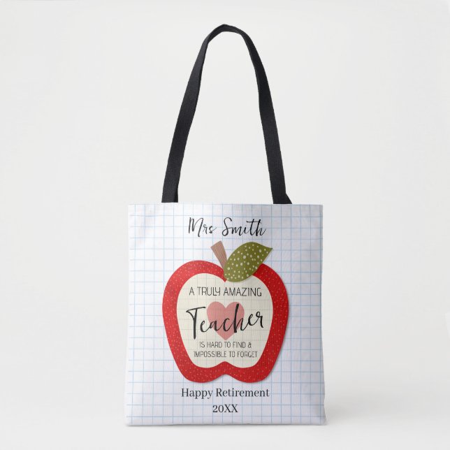 Bolsa Tote Saco de Compras de Agradecimento Um Professor Real (Frente)