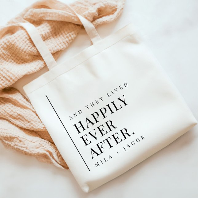 Bolsa Tote Saco de compras de boas-vindas de casamento Felize (Criador carregado)