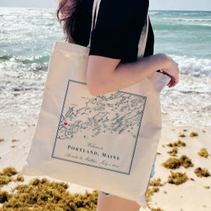 Bolsa Tote Saco de compras de boas-vindas para casamento em C