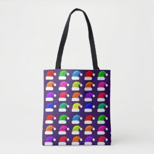 Bolsa Tote saco de compras de chapéus de papai noel