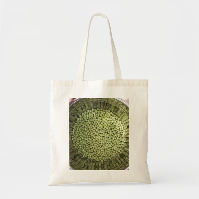 Bolsa Tote Saco de Compras de Ervilhas da Primavera (Frente)
