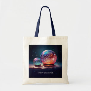 Bolsa Tote Saco de Compras de Férias Crystal Snowballs