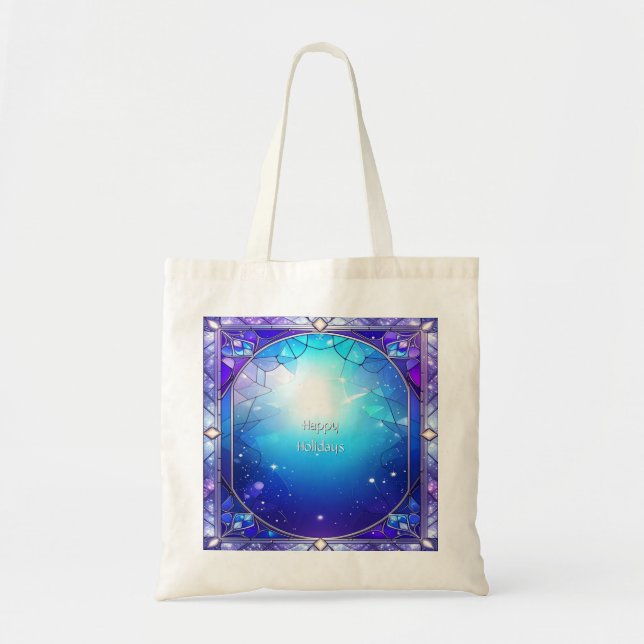 Bolsa Tote Saco de Compras de Festa com Vidro Pintado Moderno (Frente)