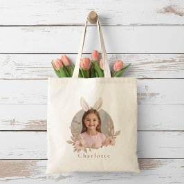 Bolsa Tote Saco de Compras de Foto do Coelho da Páscoa Person