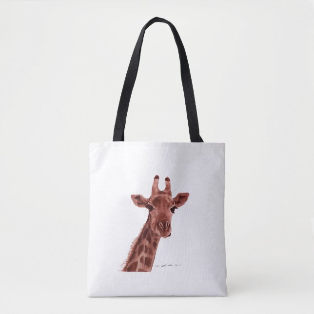 Bolsa Tote Saco de compras de girafa (Frente)