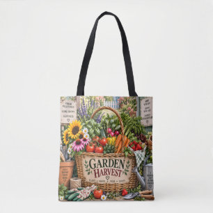 Bolsa Tote Saco de Compras de Legumes da Colheita do Jardim