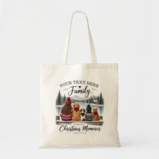 Bolsa Tote Saco de compras de Memórias de Natal da Família Pe
