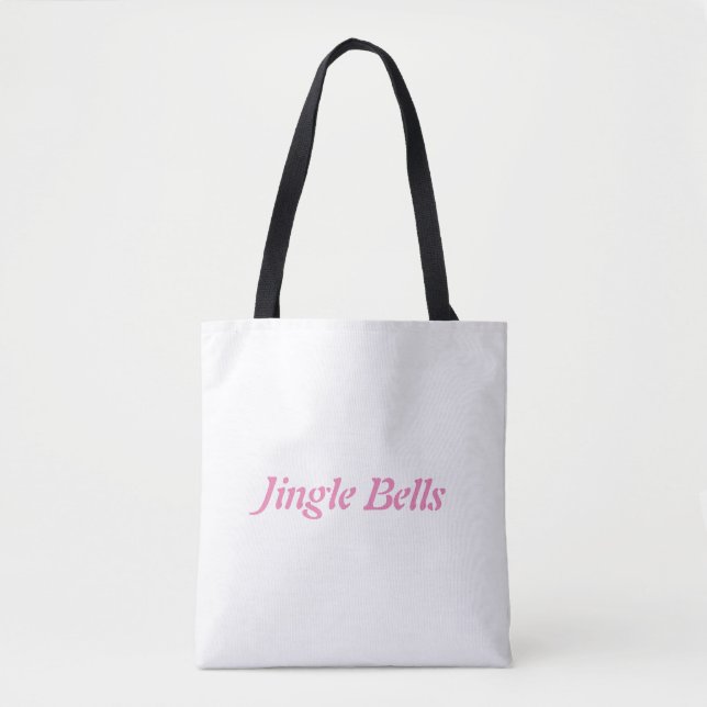 Bolsa Tote Saco de Compras de Natal Celebração Jingle Bells-T (Frente)