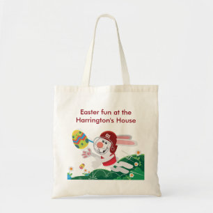 Bolsa Tote Saco de Compras de Ovos da Páscoa de Futebol