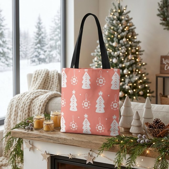 Bolsa Tote Saco de compras de pastel de árvores de Natal de i (Criador carregado)