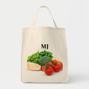 Bolsa Tote Saco de Compras de Produtos Frescos Monograma