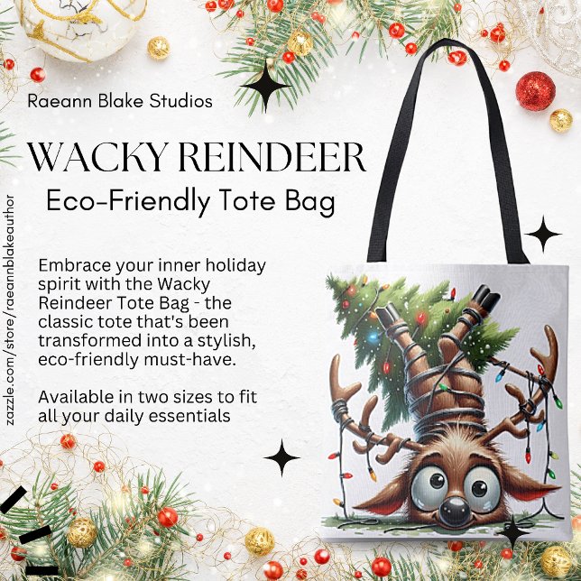Bolsa Tote Saco de Compras de Rena Silvestre Maluca (Criador carregado)