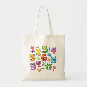 Bolsa Tote Saco de Compras Dia do Número   Aprendizado de Núm