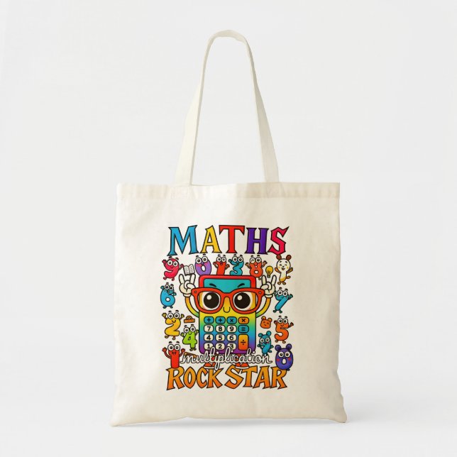 Bolsa Tote Saco de Compras Dia do Número Estrela do Rock Mate (Frente)