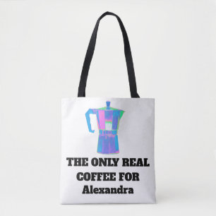 Bolsa Tote Saco de Compras Divertido para Snobe de Café com N