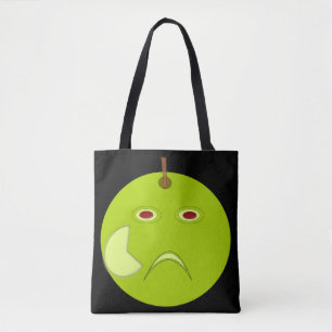 Bolsa Tote Saco de Compras do Dia das Bruxas com Maçã Má com