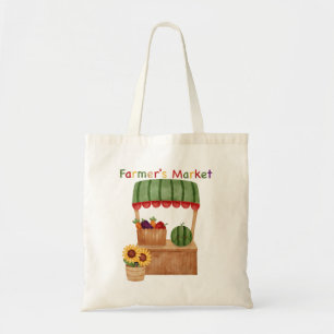 Bolsa Tote Saco de Compras do Mercado do Agricultor Stand de