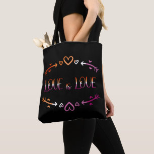 Bolsa Tote Saco de compras do Mês do Orgulho Lésbico 'O Amor 