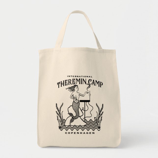 Bolsa Tote saco de compras do Theremin Camp (Frente)