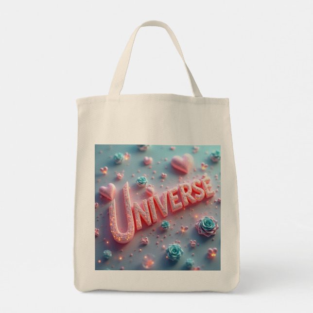 Bolsa Tote saco de compras do universo (Verso)
