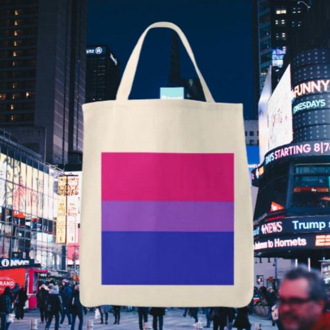 Bolsa Tote Saco de Compras Ecológico Orgulho Bi (Criador carregado)